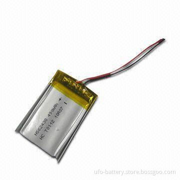 Rechargeable Lithium Polymer Battery for Bluetooth Devices with 3.7V Voltage and 490mAh Capacity